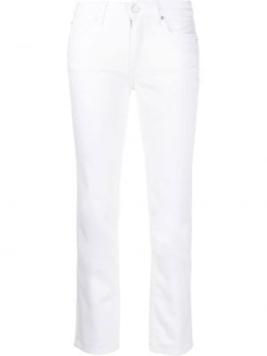 Прав панталон с ниска талия Calvin Klein бяло