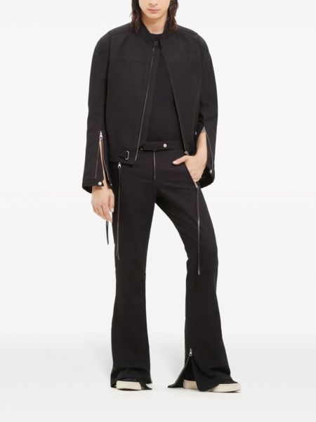 Bavlněné rovné kalhoty Courrèges černé