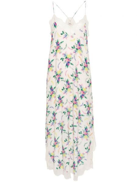 Φλοράλ μάξι φόρεμα με σχέδιο Zadig&voltaire μπεζ