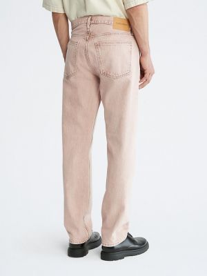 Прямые джинсы Calvin Klein розовые
