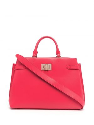 Lær store poser Furla rosa