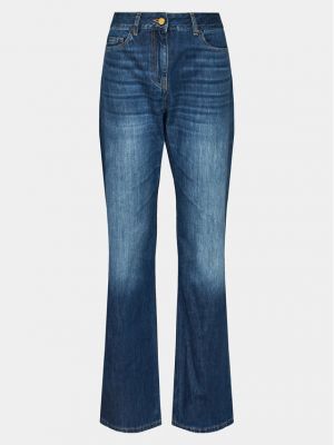 Priliehavé džínsy s rovným strihom Elisabetta Franchi modrá