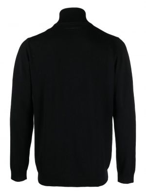 Woll pullover mit reißverschluss Karl Lagerfeld schwarz