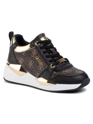 Sneakers Guess καφέ