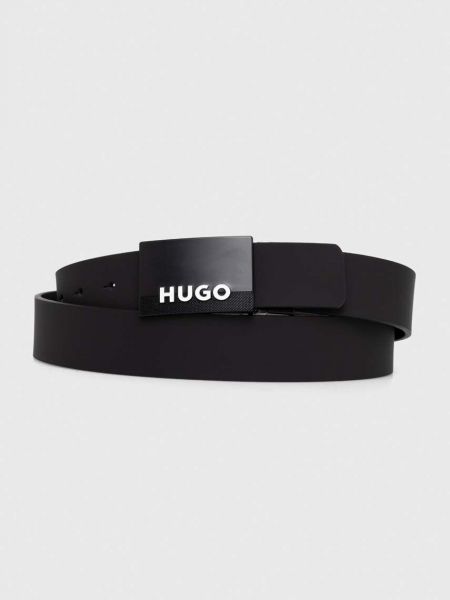 Oboustranný kožený pásek Hugo černý