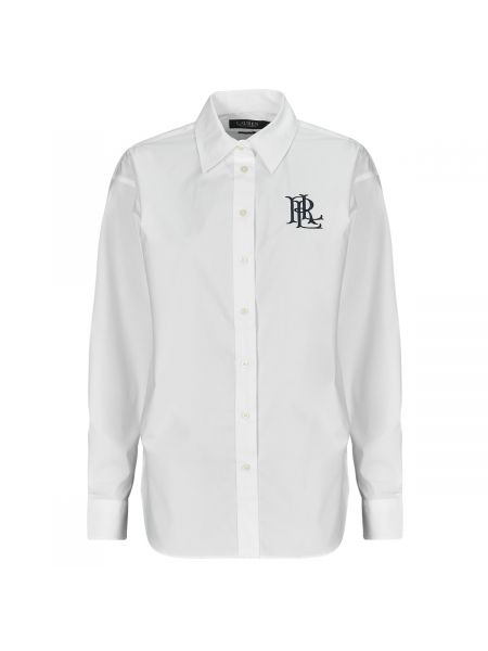Priliehavá košeľa na gombíky s dlhými rukávmi Lauren Ralph Lauren biela