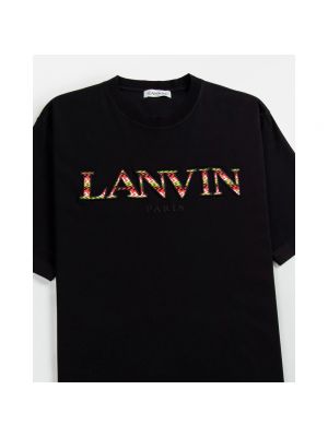 Camicia ricamata di cotone Lanvin nero