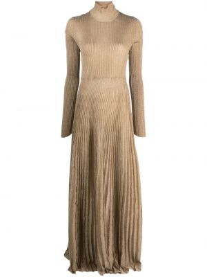 Sukienka długa plisowana Khaite złota