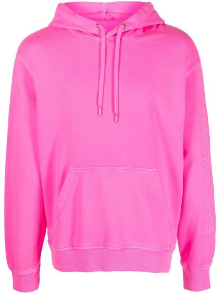 Brodert hettegenser Calvin Klein Jeans rosa