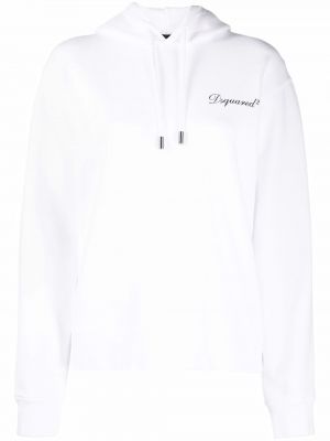 Sudadera con capucha con estampado Dsquared2 blanco