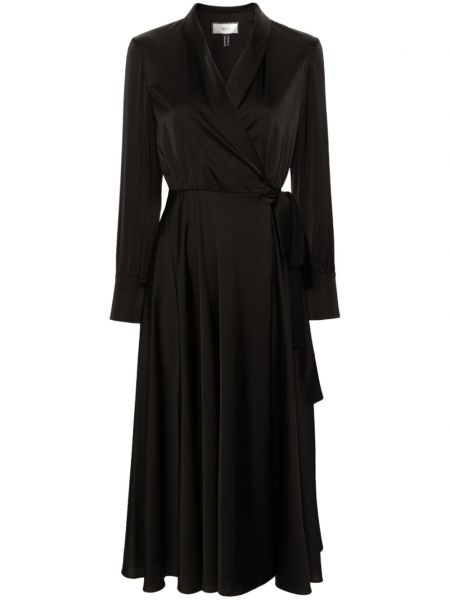 Satynowa sukienka midi Nissa czarna