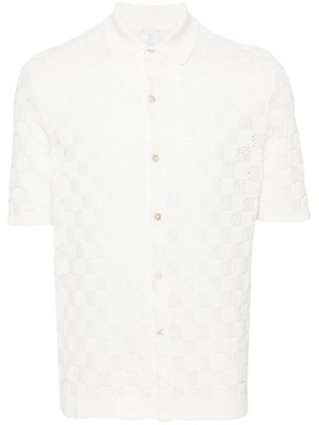 Πλεκτό πουκάμισο Eleventy λευκό