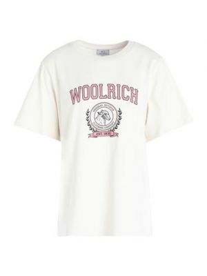 Camiseta de algodón Woolrich blanco