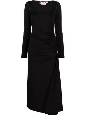 Μίντι φόρεμα Marni μαύρο