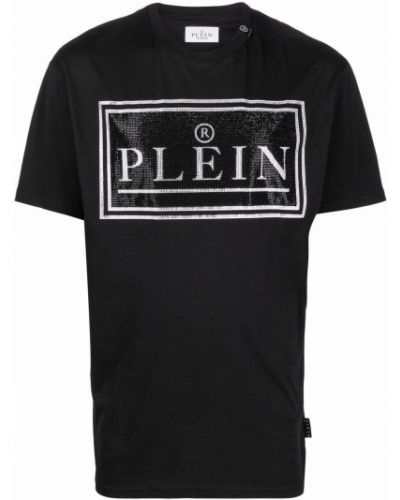 Camiseta con cuentas Philipp Plein negro