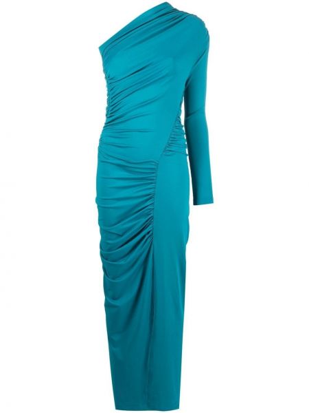 Asimetrična večernja haljina Atlein plava