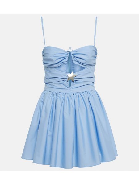 Хлопковое платье мини Area синее