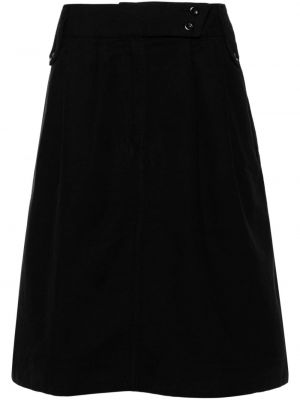 Βαμβακερή φούστα Margaret Howell μαύρο