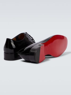 Pantofi brogue din piele de lac Christian Louboutin negru