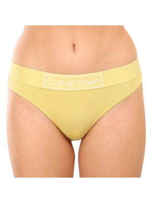 Kalhotky string Calvin Klein žluté