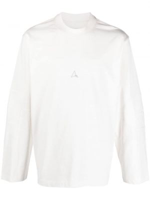 Sweatshirt mit stickerei aus baumwoll Roa weiß