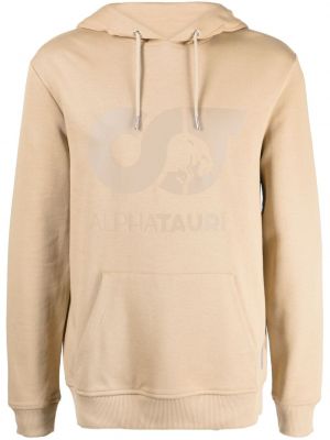 Jersey hoodie mit print Alpha Tauri beige