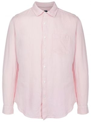 Lněná košile Osklen růžová