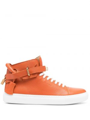 Lær sneakers Buscemi oransje