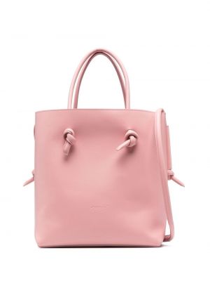 Δερμάτινη τσάντα shopper Marsell ροζ