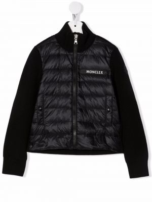 Trykt lang jakke for jenter Moncler Enfant svart