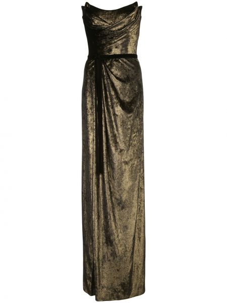 Вечернее платье металлик Marchesa Notte