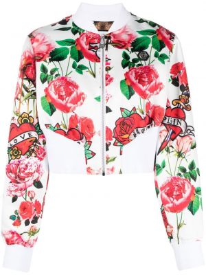 Bomber jakna s cvjetnim printom s printom Philipp Plein