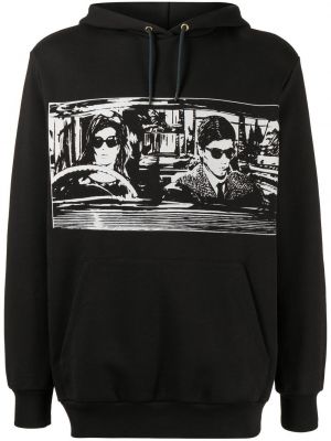 Hoodie con stampa Paul Smith nero
