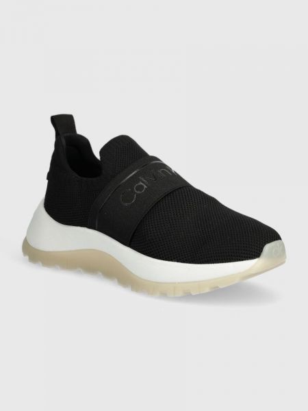 Sneakersy wsuwane z siateczką Calvin Klein czarne