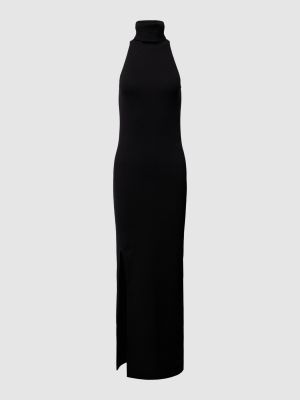 Sukienka długa dopasowana bawełniana w gwiazdy G-star Raw czarna
