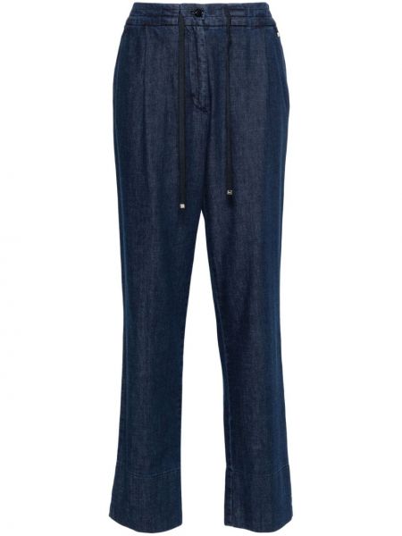 Skinny fit džínsy s vysokým pásom Herno modrá