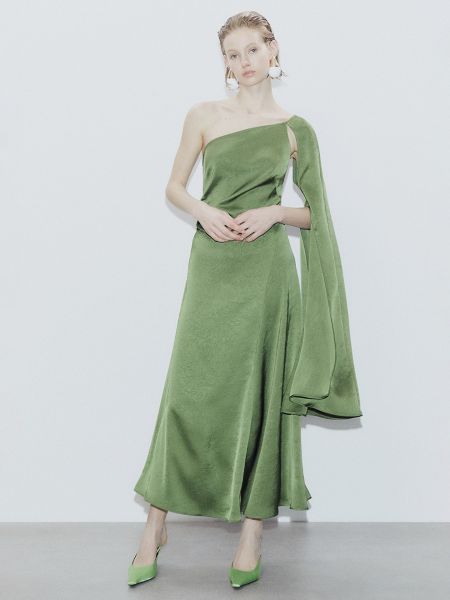 Vestido asimétrico Sfera verde