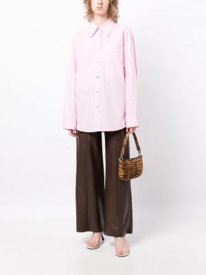 Marškiniai su sagomis Rejina Pyo rožinė