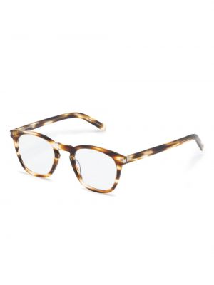 Okulary slim fit Saint Laurent Eyewear brązowe