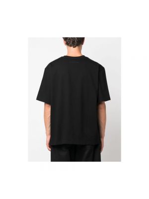 Camiseta de algodón de cuello redondo Studio Nicholson negro