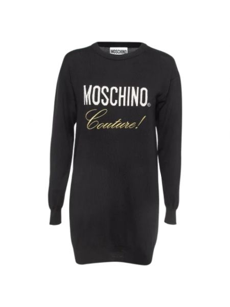 Strick kleid Moschino Pre-owned schwarz