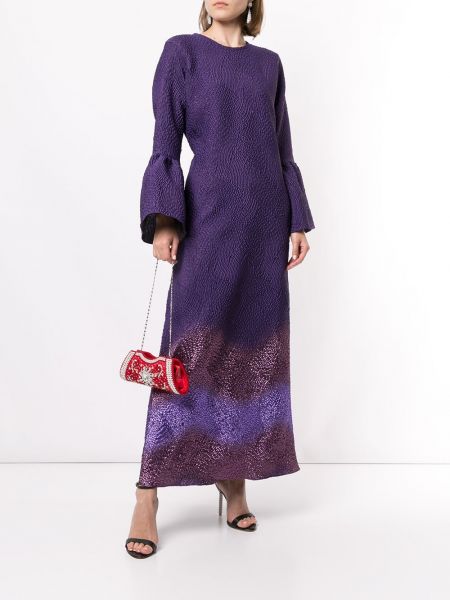 Vestido de noche con estampado con efecto degradado Bambah violeta