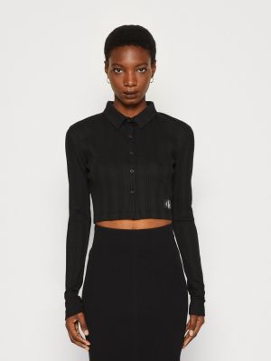Блузка на пуговицах Calvin Klein Jeans черная