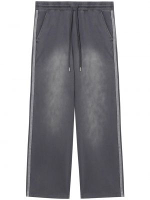 Памучни спортни панталони на райета Five Cm сиво
