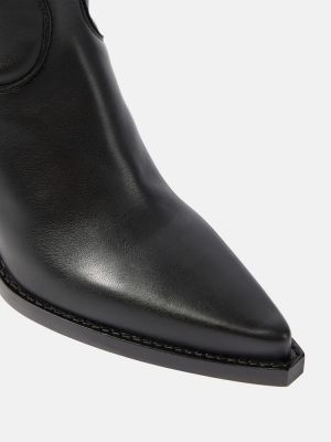 Stivali di gomma di pelle di ecopelle Paris Texas nero