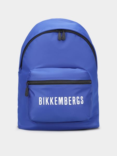 Синій нейлоновий рюкзак Bikkembergs