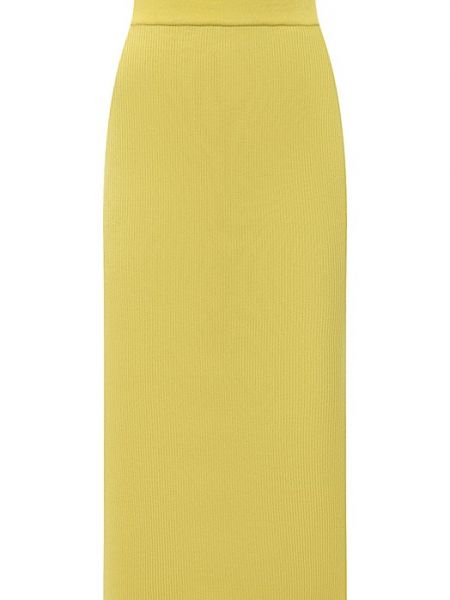 Кашемировая шелковая юбка Tom Ford желтая