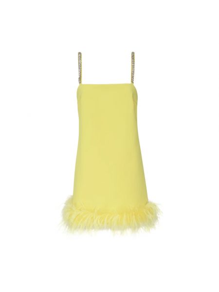 Sukienka mini w piórka Pinko żółta