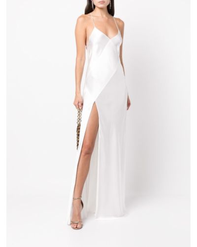Jedwabna sukienka wieczorowa Michelle Mason biała
