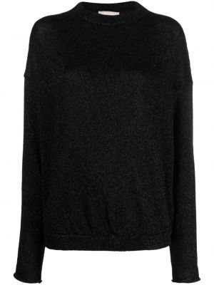 Sweter z okrągłym dekoltem Semicouture czarny